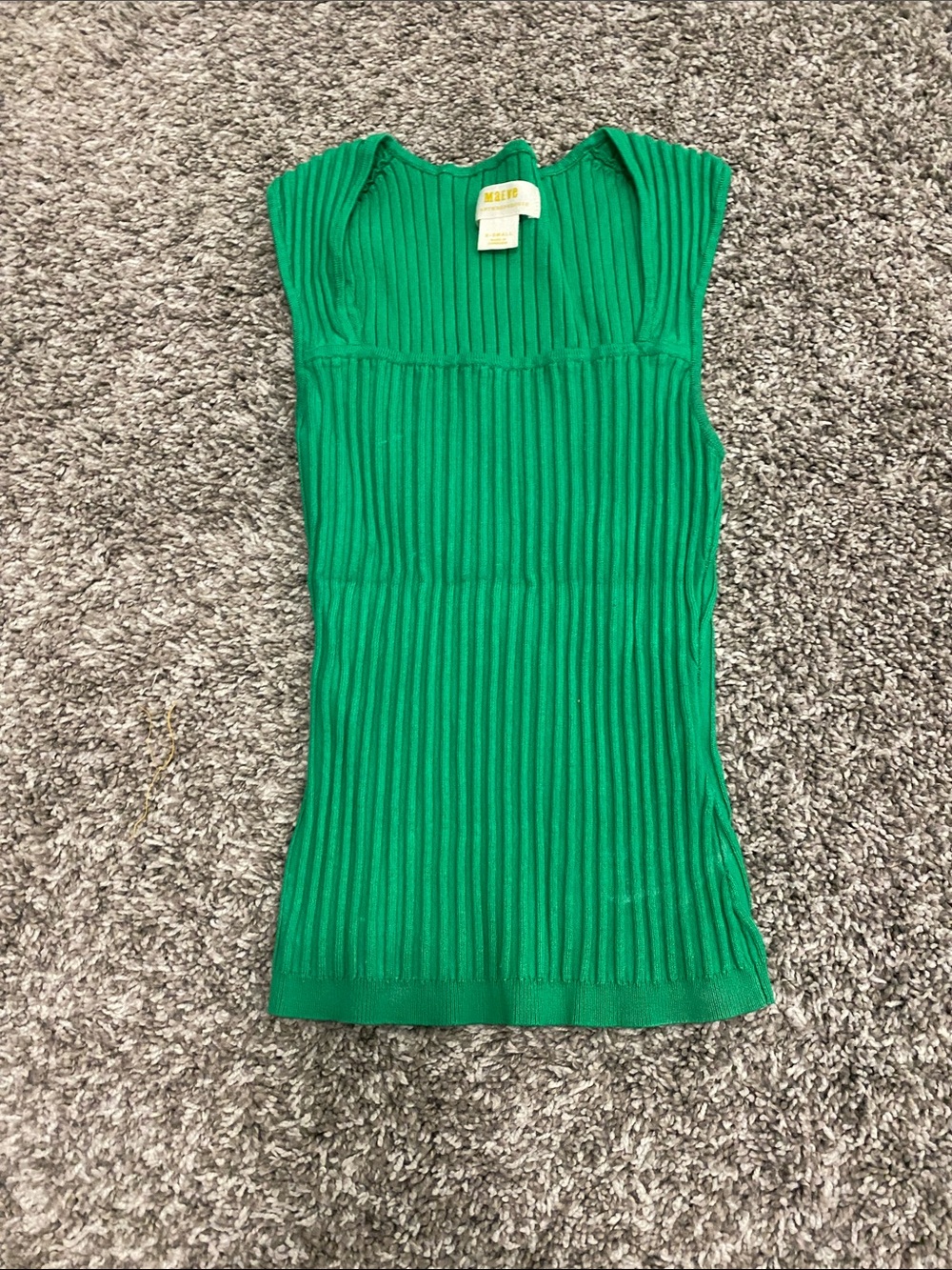 Maeve Ribbed Scoop Neck Tank - Green